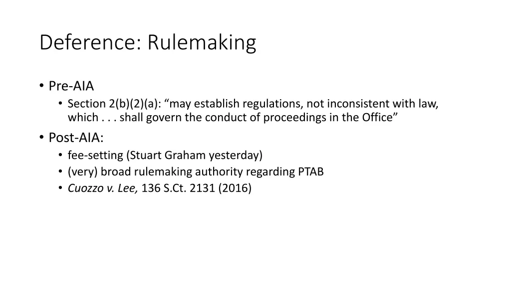 deference rulemaking