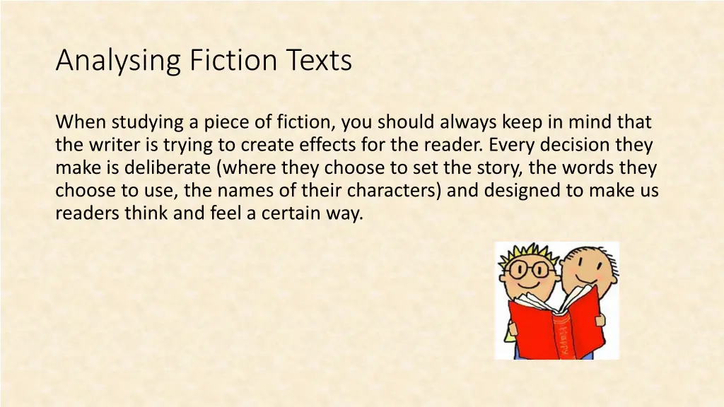 analysing fiction texts