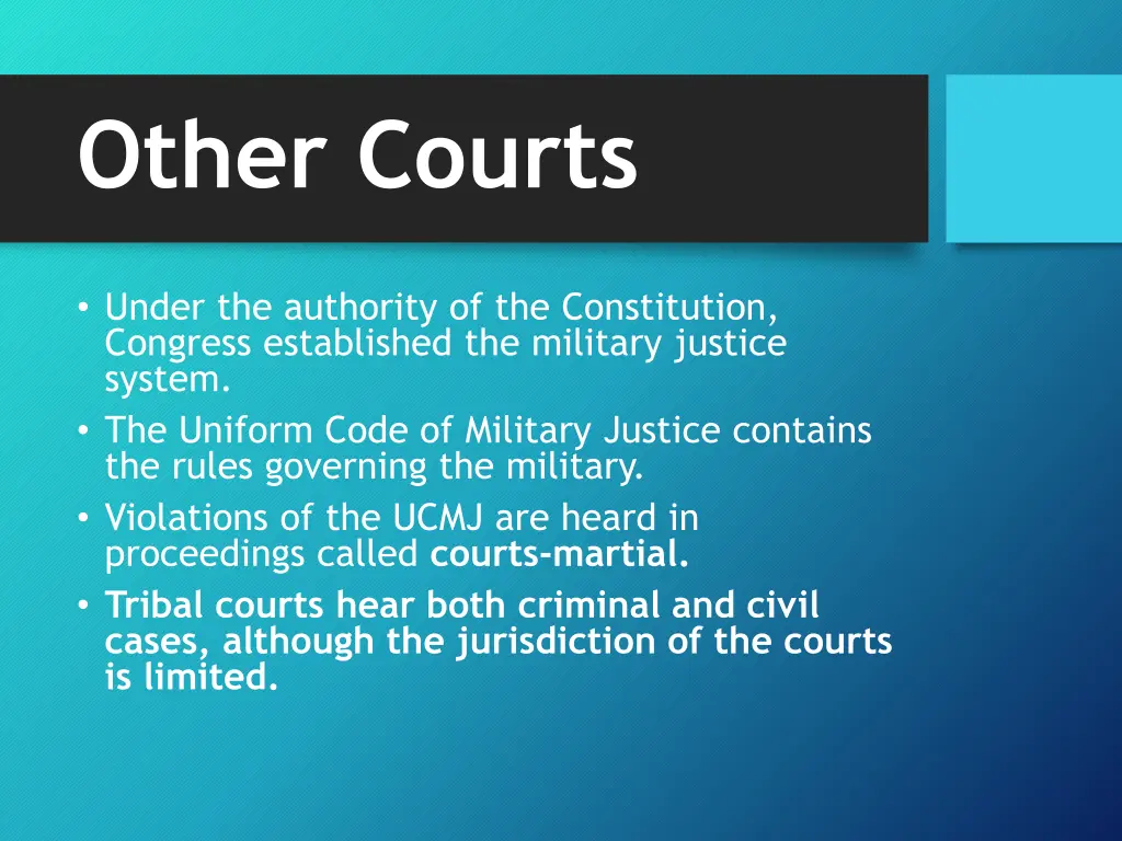 other courts