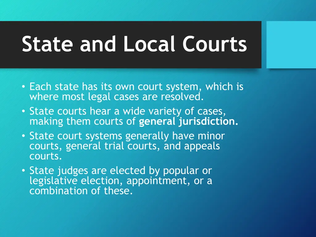 state and local courts