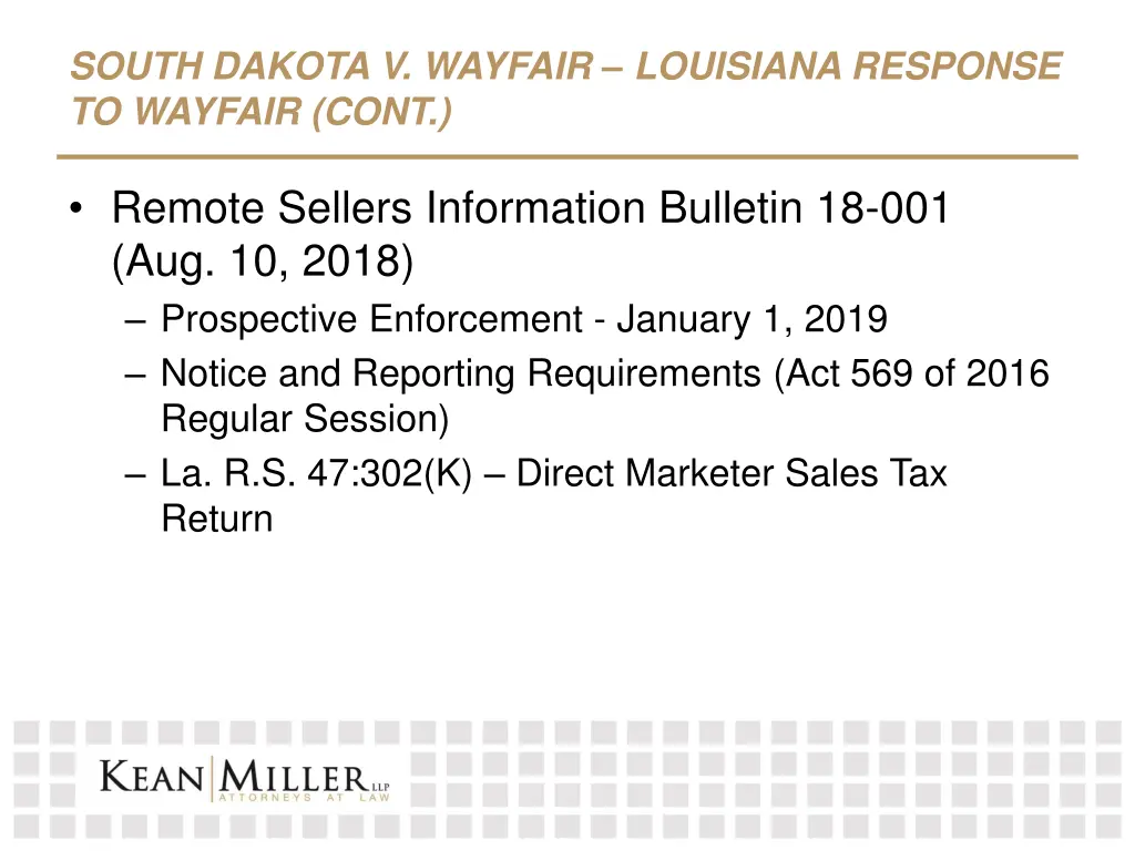 south dakota v wayfair louisiana response 1