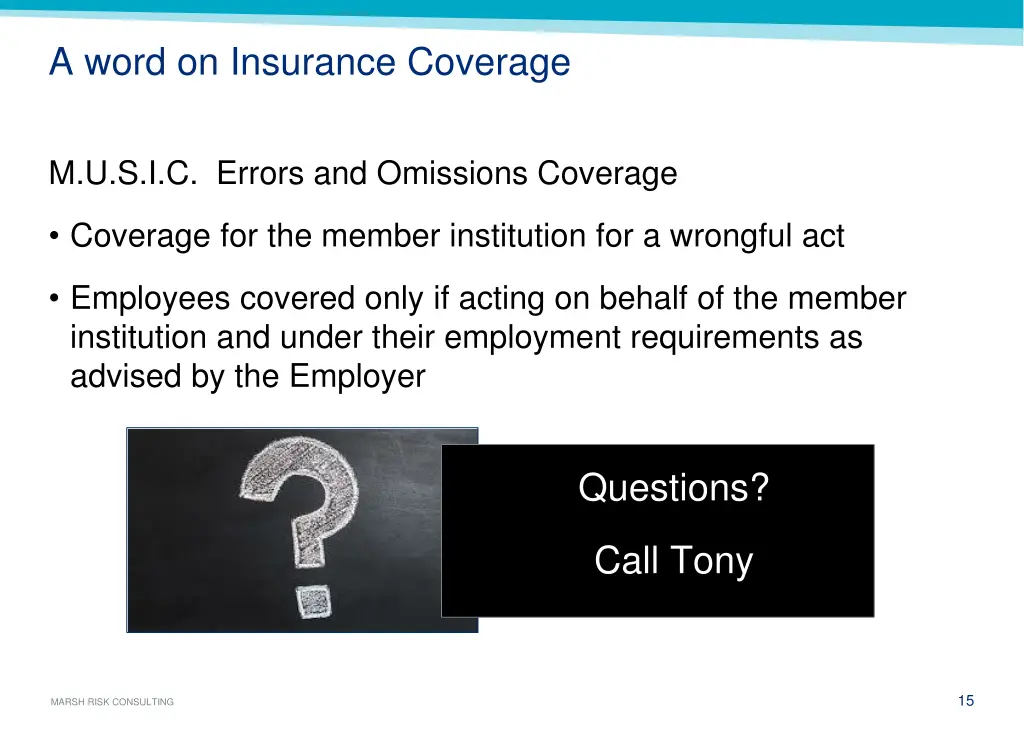 a word on insurance coverage