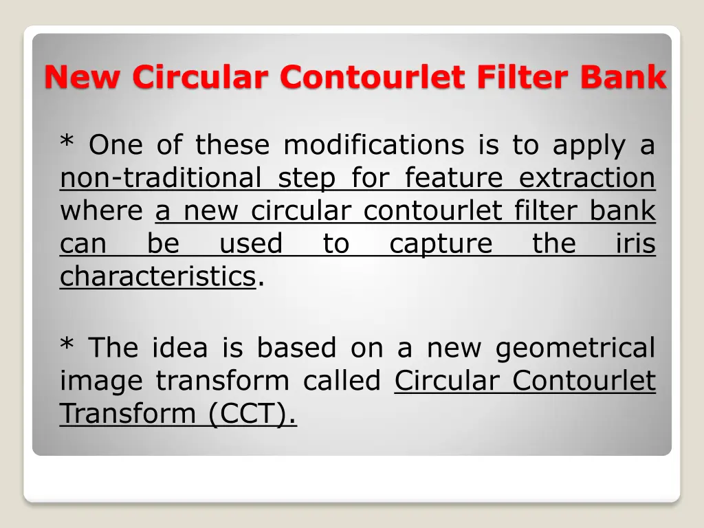 new circular contourlet filter bank