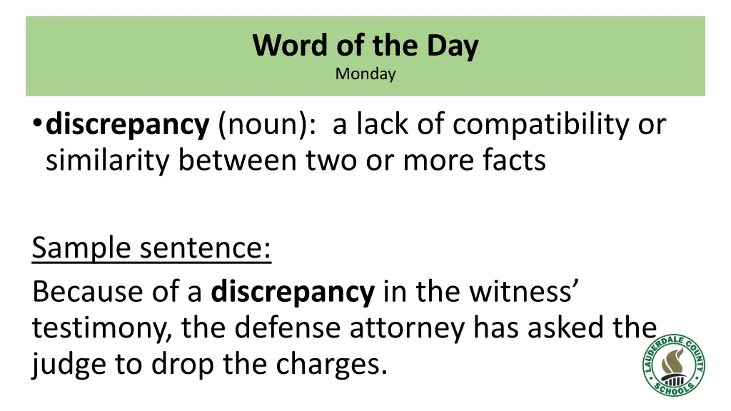 word of the day monday