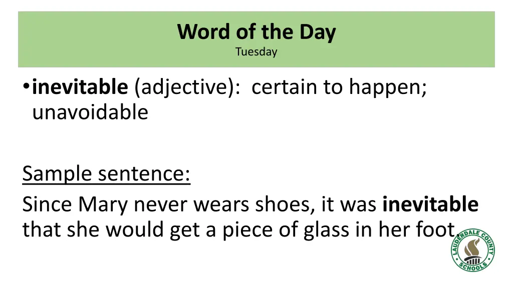 word of the day tuesday