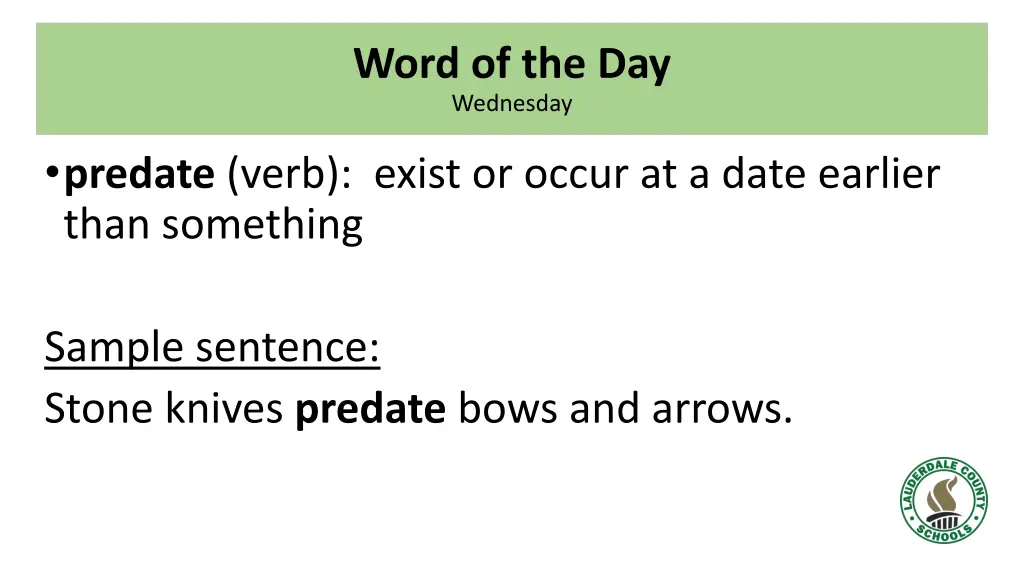 word of the day wednesday