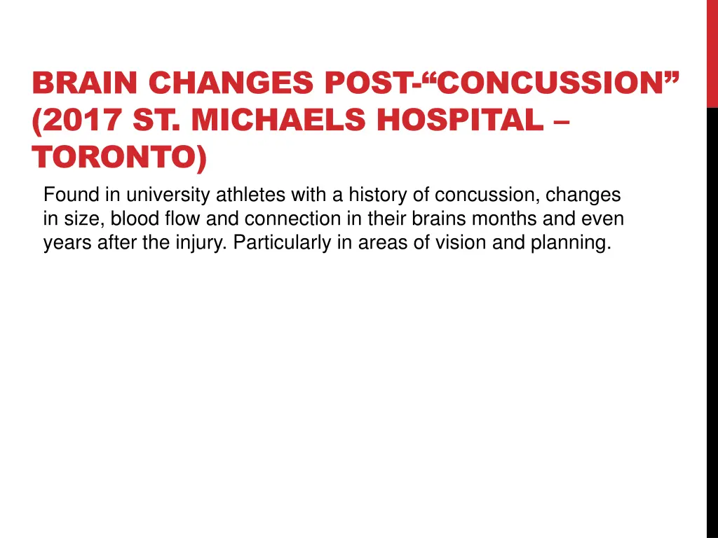 brain changes post concussion 2017 st michaels