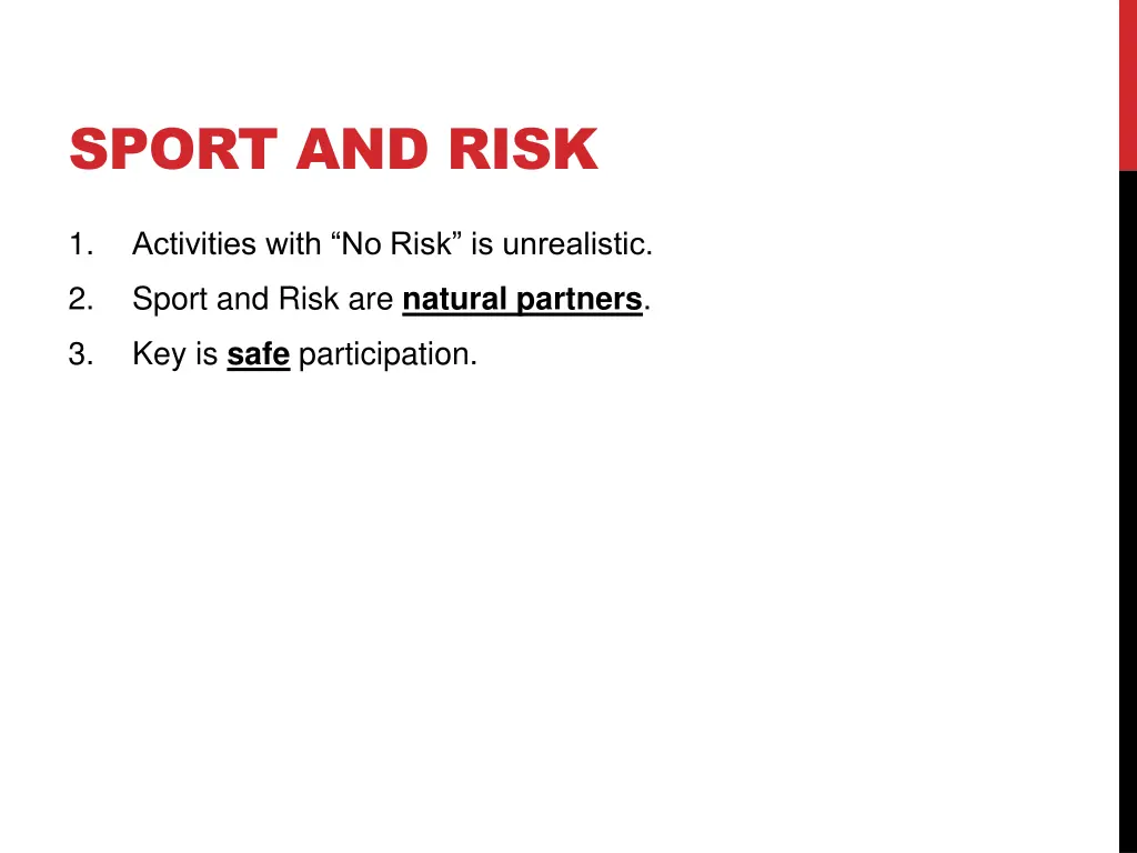 sport and risk