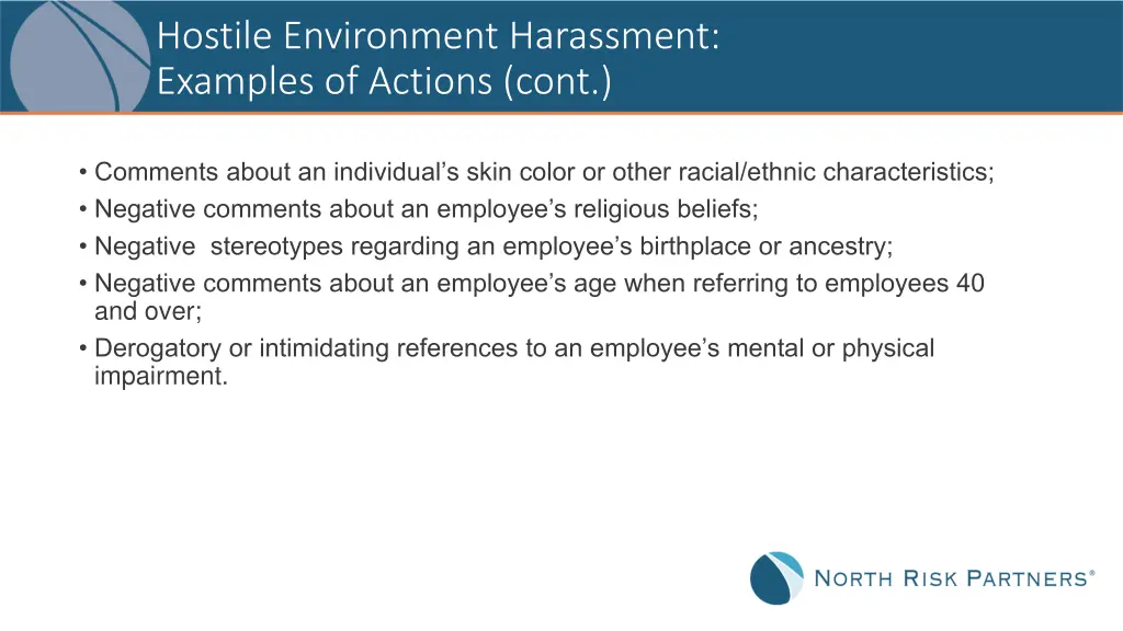 hostile environment harassment examples