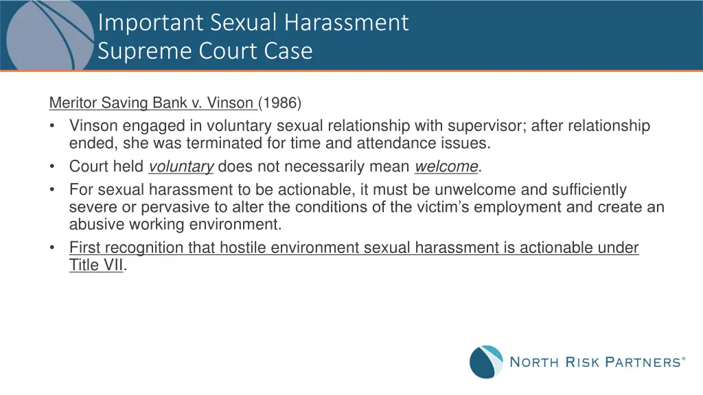 important sexual harassment supreme court case