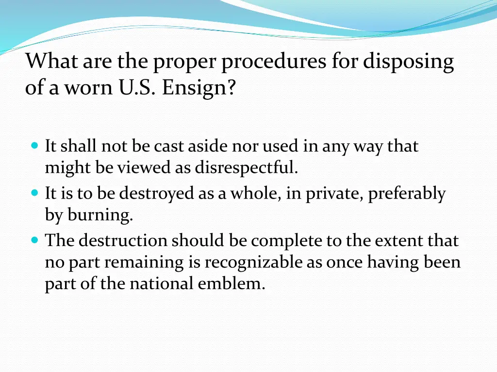 what are the proper procedures for disposing