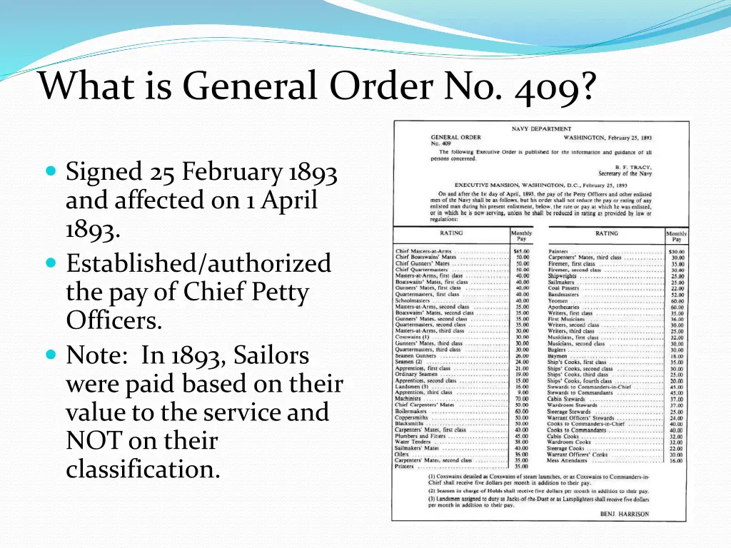 what is general order no 409