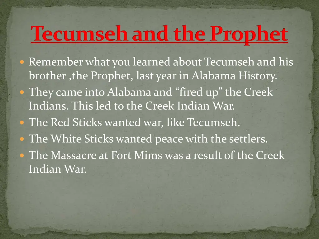 tecumseh and the prophet