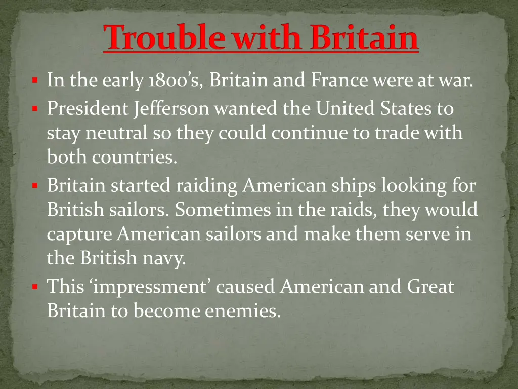 trouble with britain