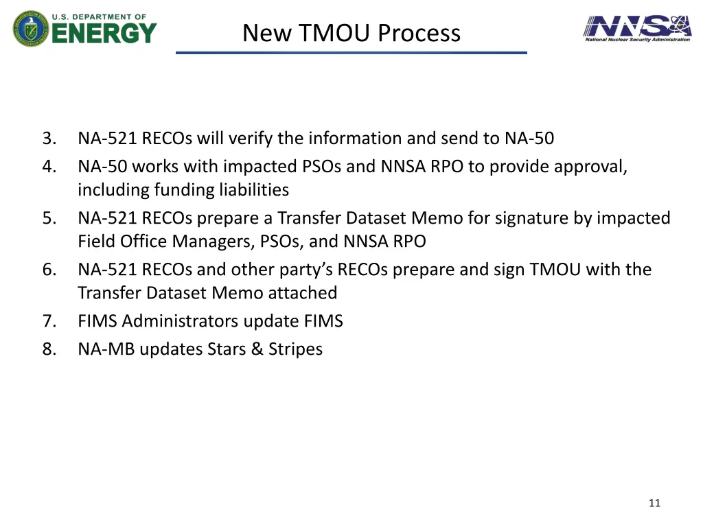 new tmou process 1