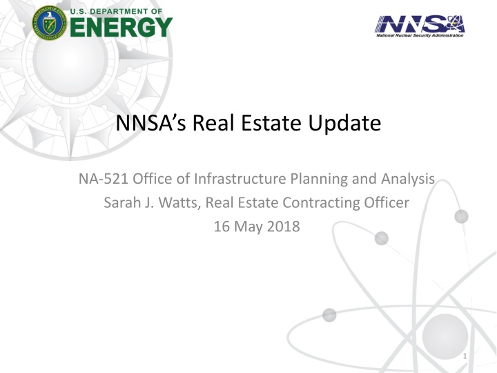 nnsa s real estate update