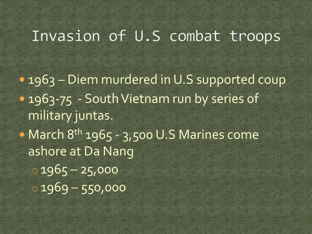 invasion of u s combat troops