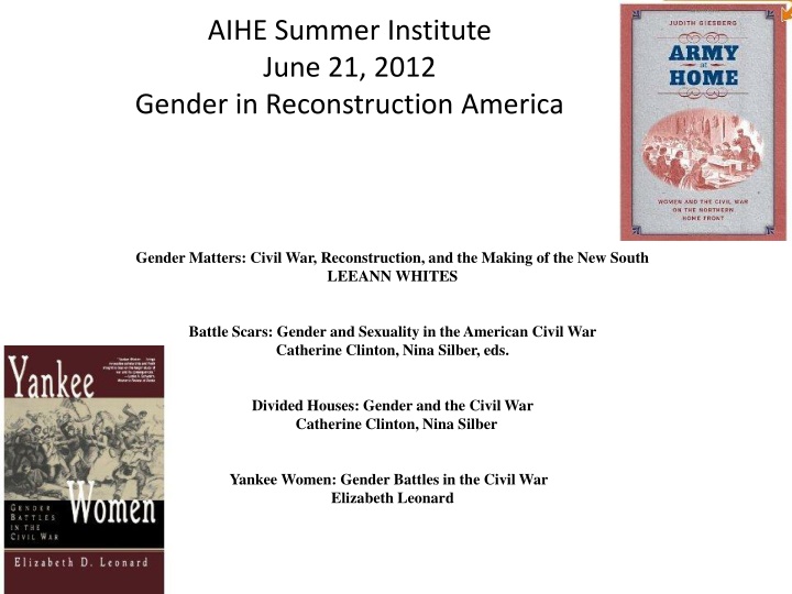 aihe summer institute june 21 2012 gender