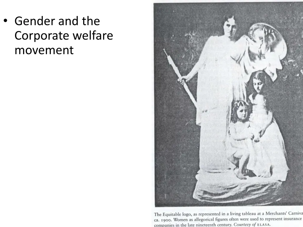 gender and the corporate welfare movement