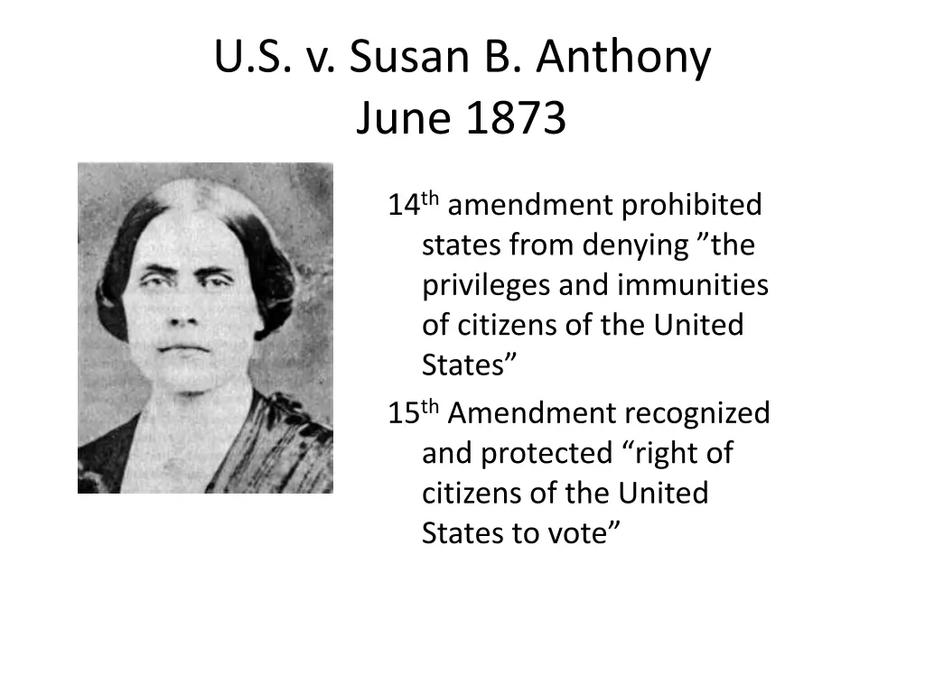 u s v susan b anthony june 1873