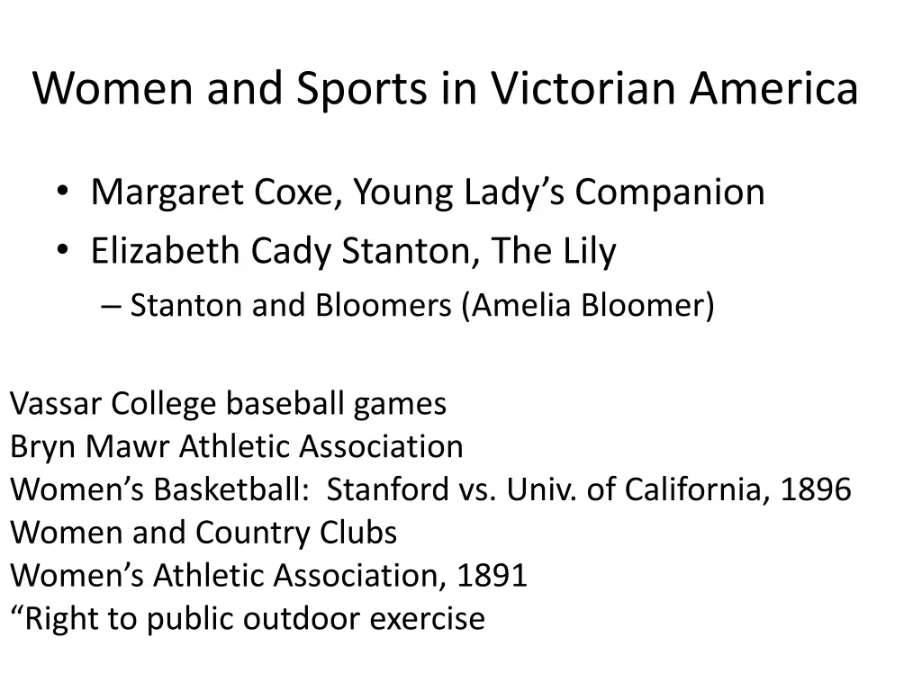 women and sports in victorian america