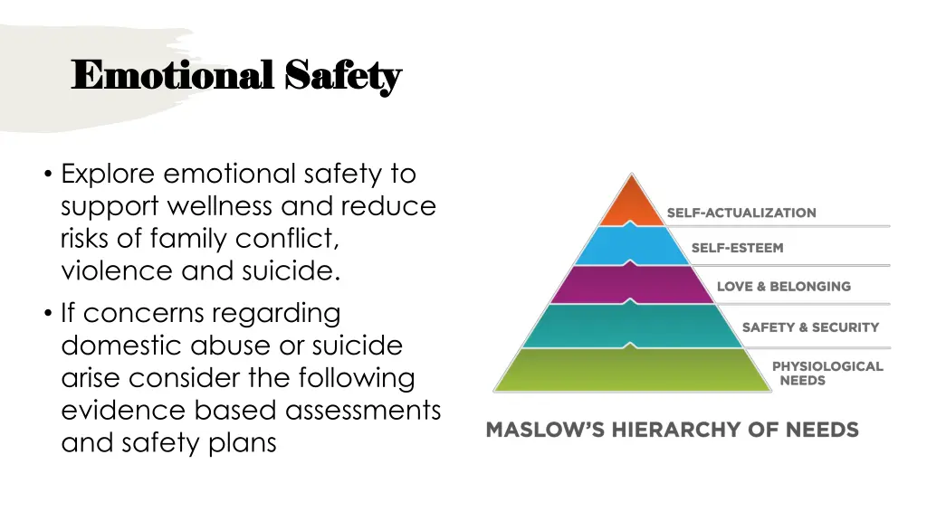 emotional safety emotional safety