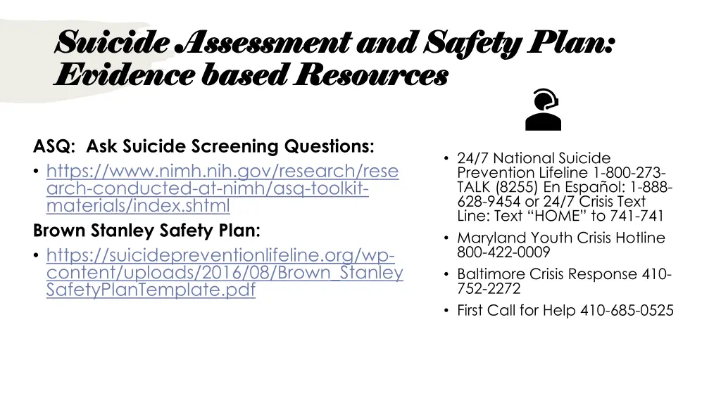 suicide assessment and safety plan suicide