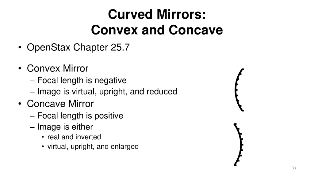 curved mirrors convex and concave