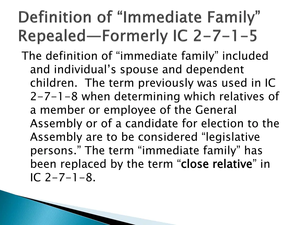 the definition of immediate family included