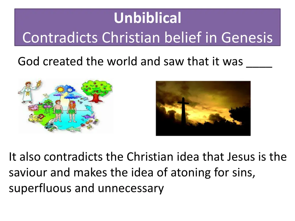 unbiblical