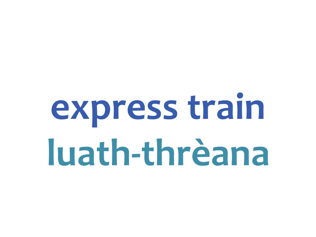 express train luath thr ana