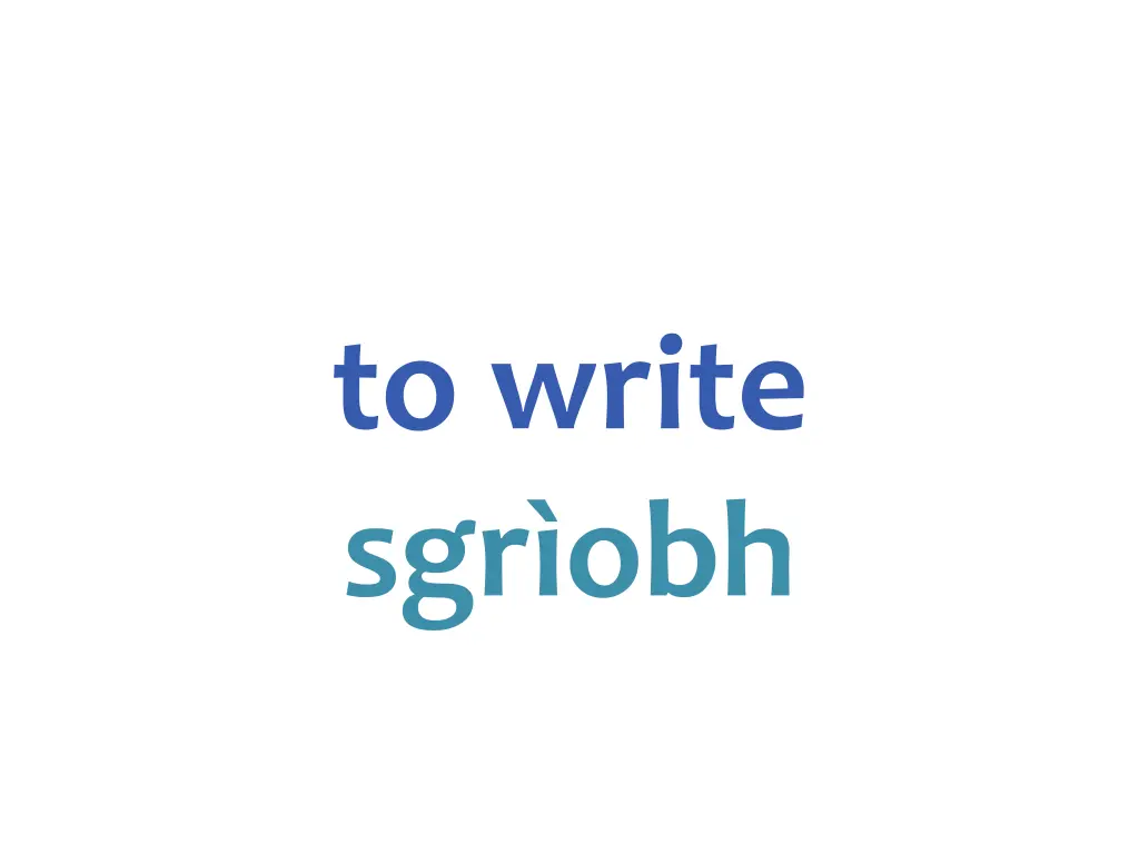 to write sgr obh