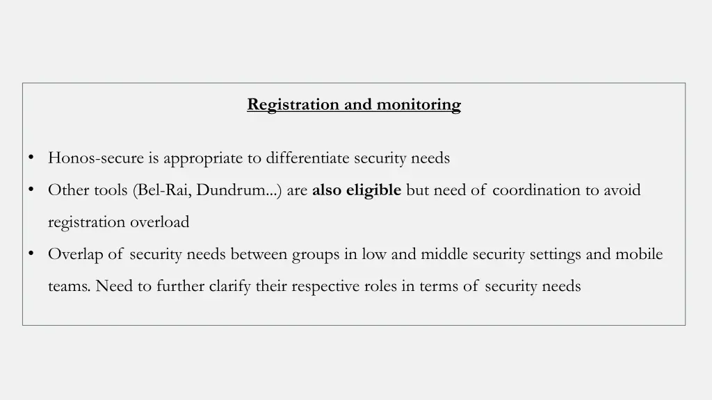 registration and monitoring 1