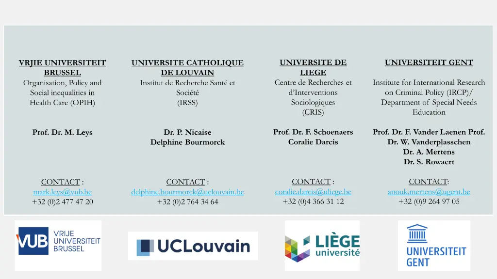 universite de liege centre de recherches