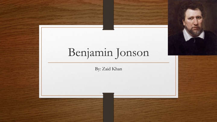 benjamin jonson