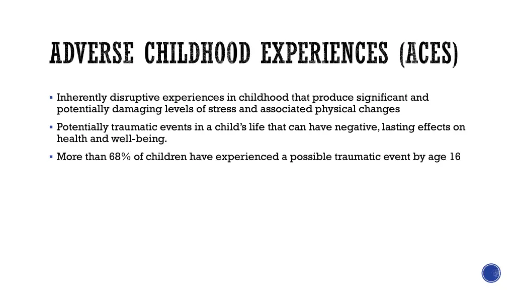 adverse childhood experiences aces