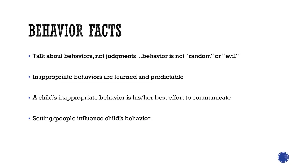 behavior facts