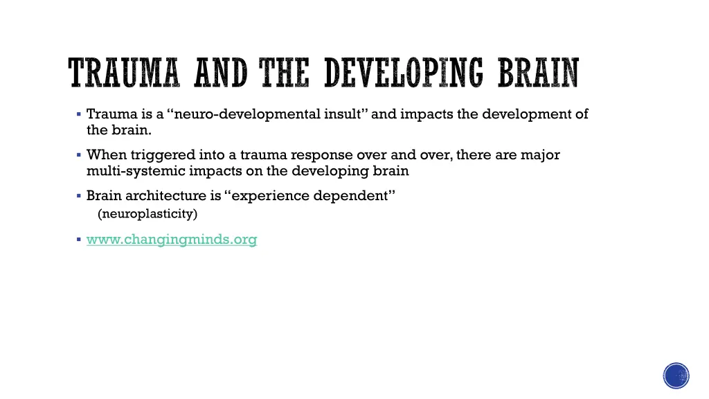 trauma and the developing brain