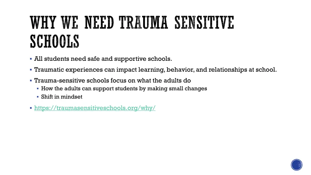 why we need trauma sensitive schools