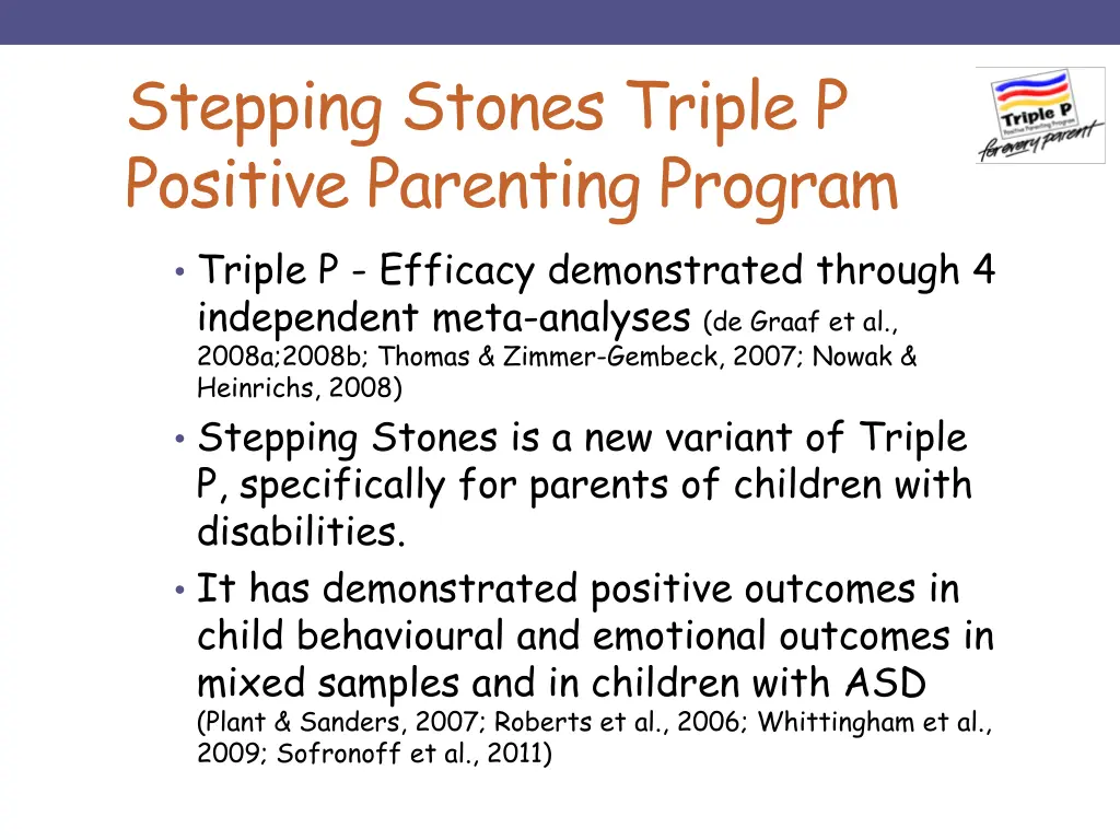 stepping stones triple p positive parenting