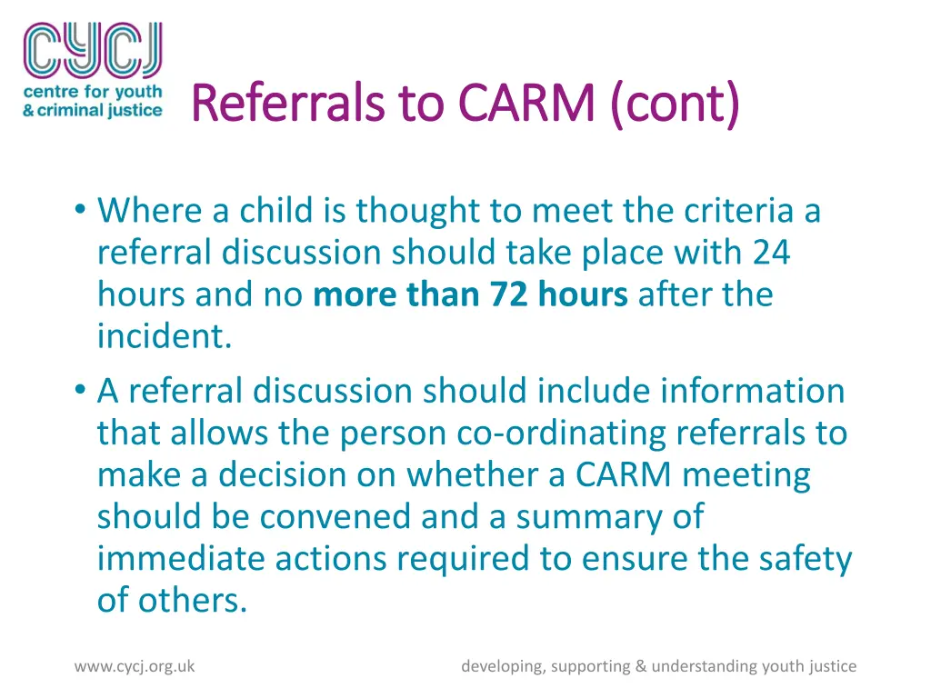 referrals to carm referrals to carm cont