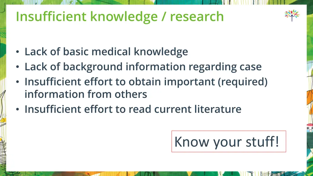 insufficient knowledge research