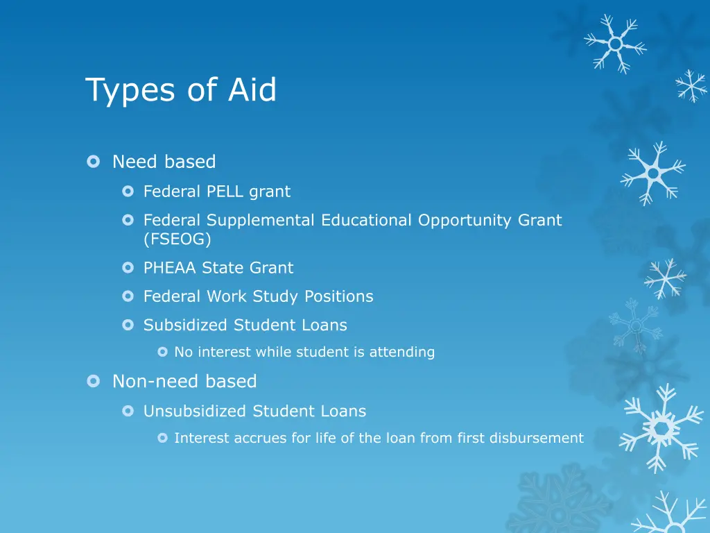 types of aid