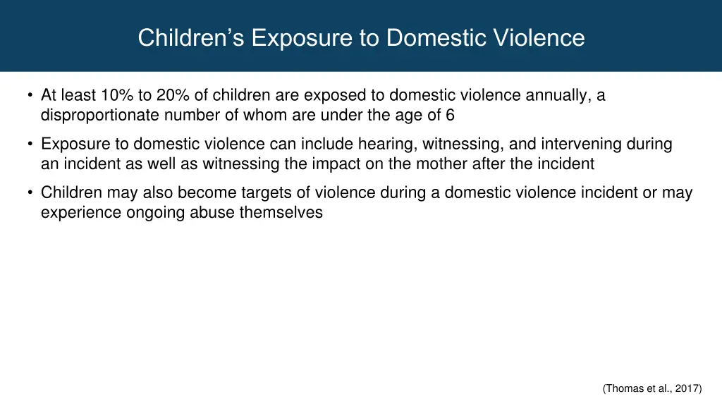 children s exposure to domestic violence