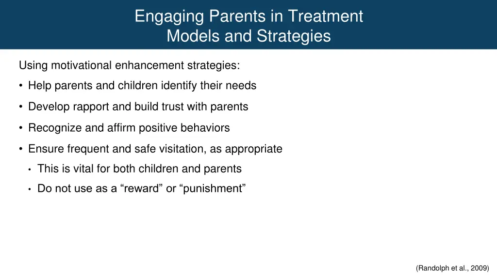 engaging parents in treatment models