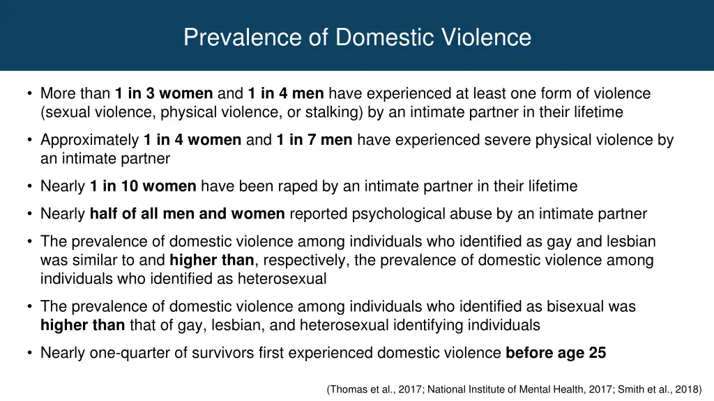 prevalence of domestic violence