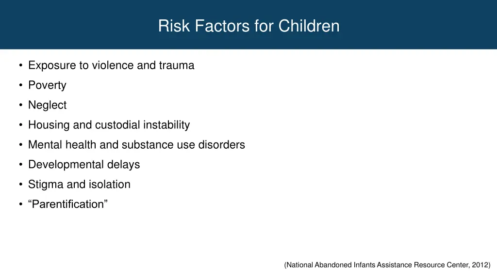 risk factors for children