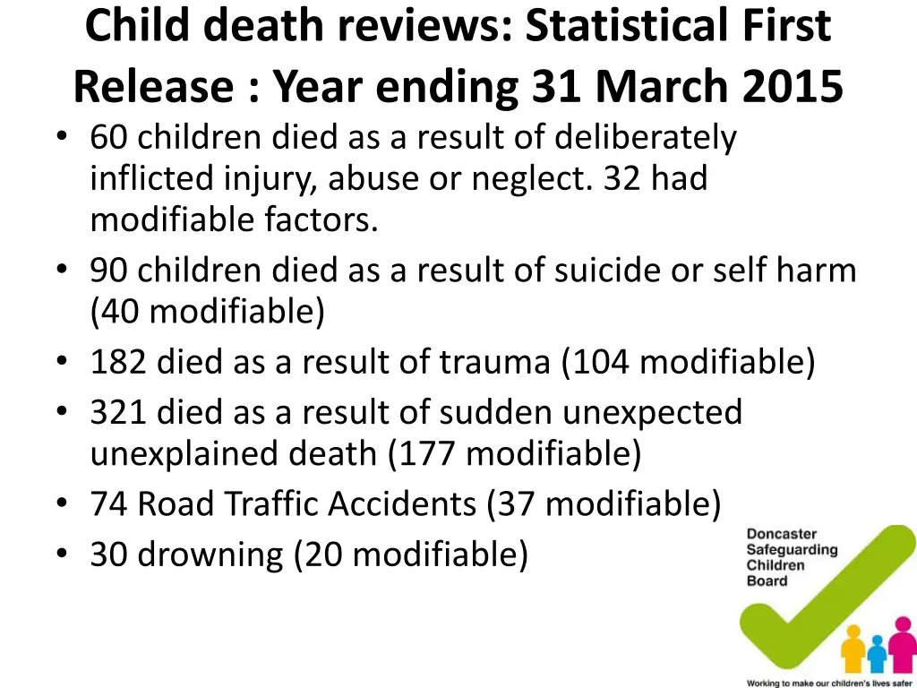 child death reviews statistical first release