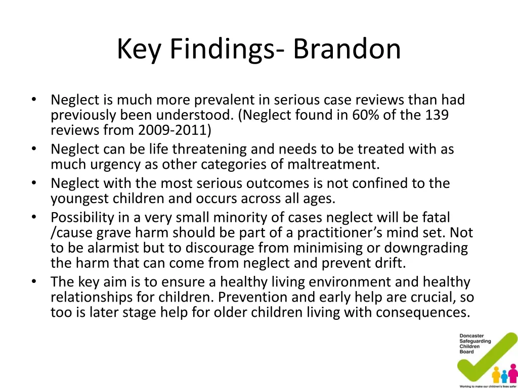 key findings brandon