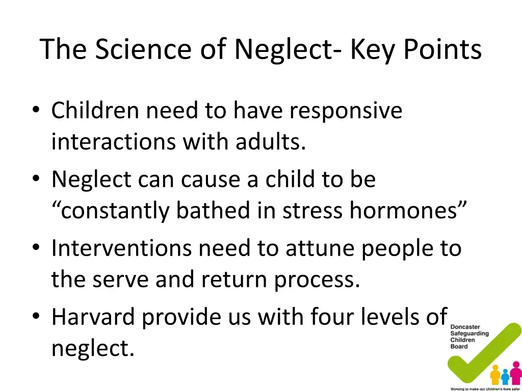 the science of neglect key points